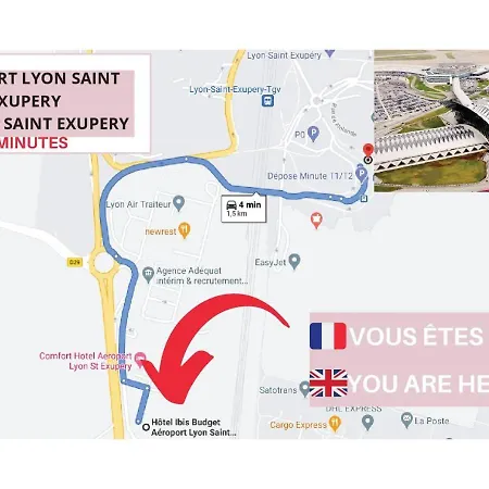 Ibis Budget Aeroport Lyon Saint Exupery 2* 콜롬비에소그니우